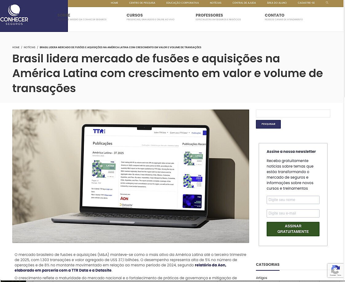 Brasil lidera mercado de fuses e aquisies na Amrica Latina com crescimento em valor e volume de transaes